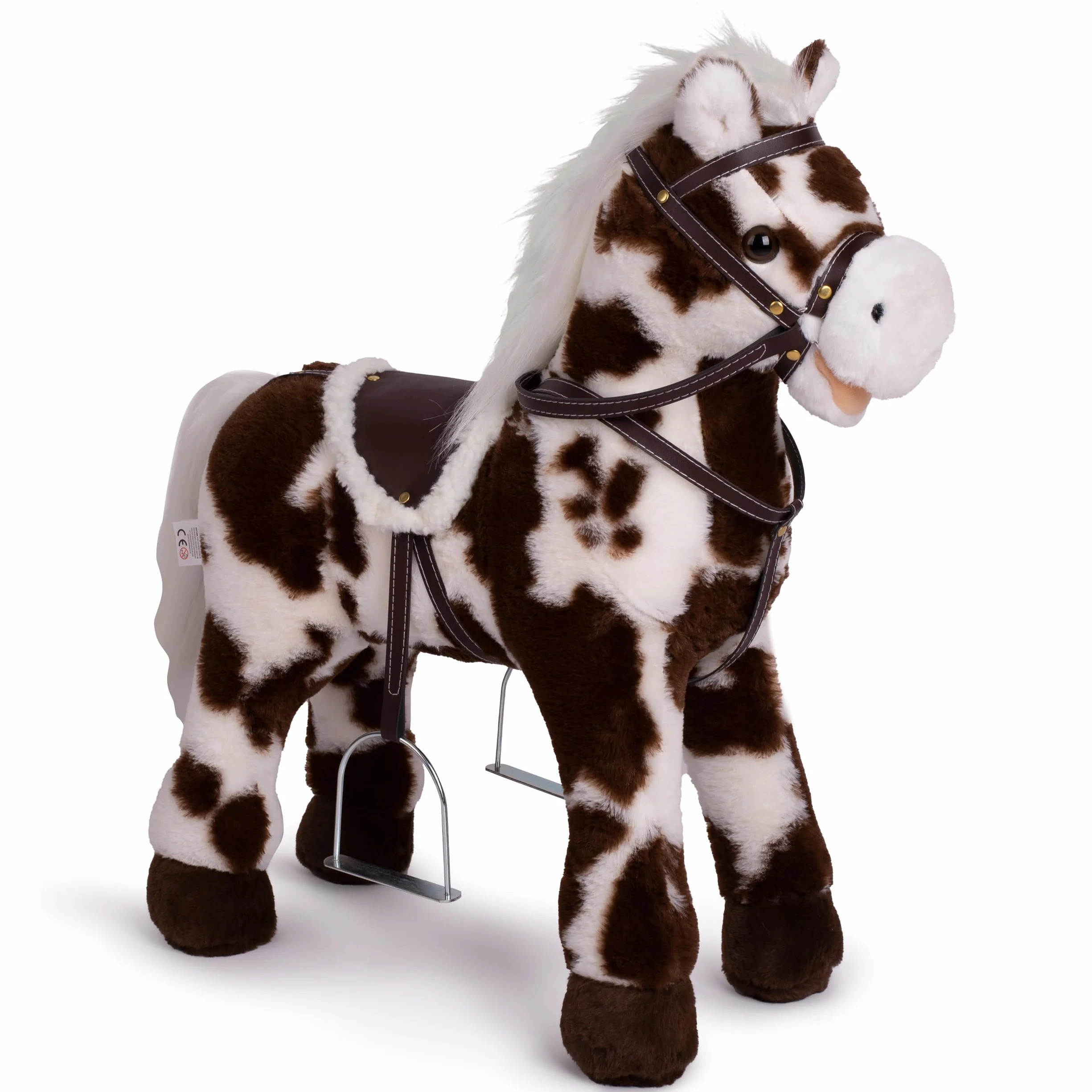 Pink Papaya Felix Cheval-Debout en Peluche 60 cm Cheval-Jouet pour Enfant