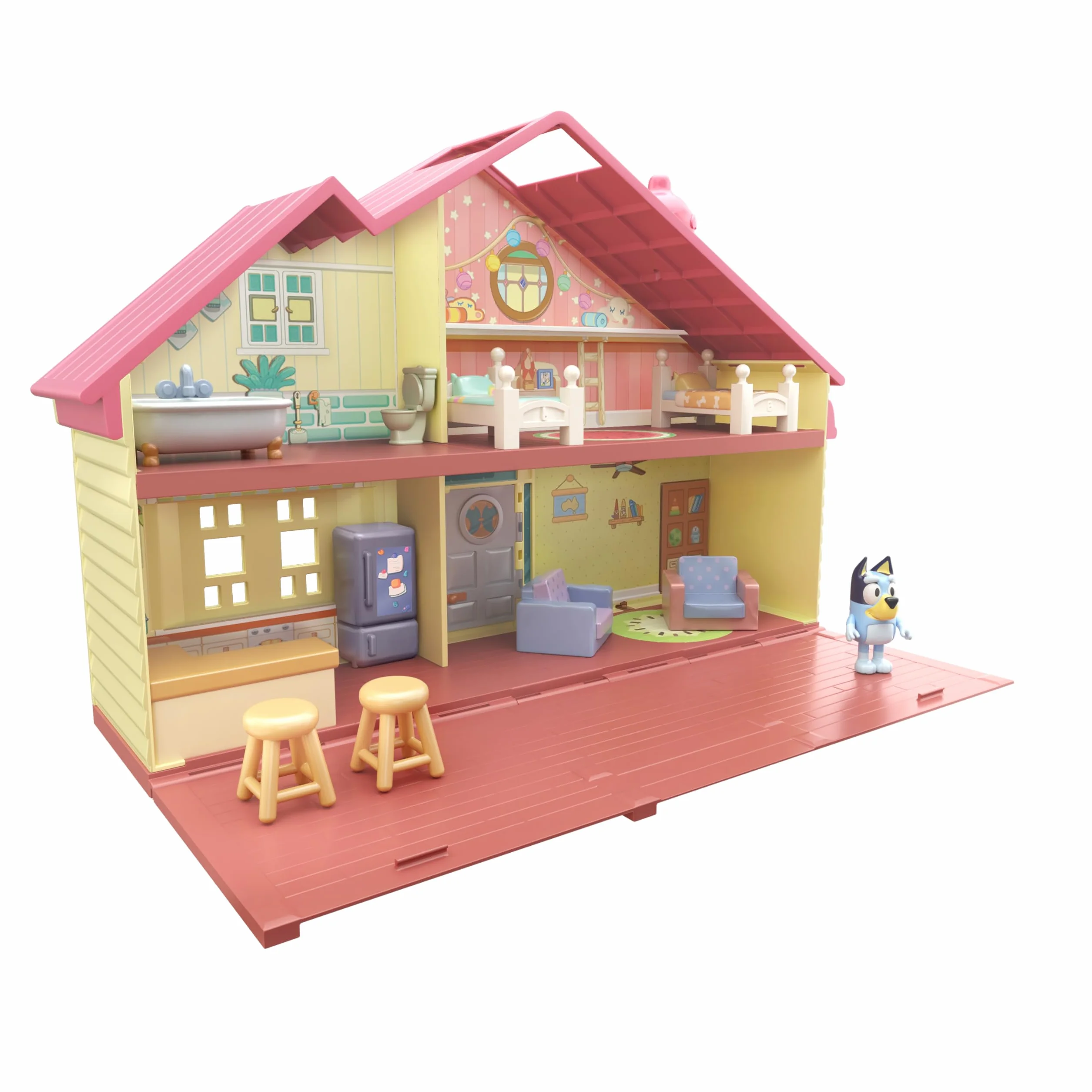 Moose Toys Set de Jeu La Maison de Bluey avec Figurine Bluey Incluse