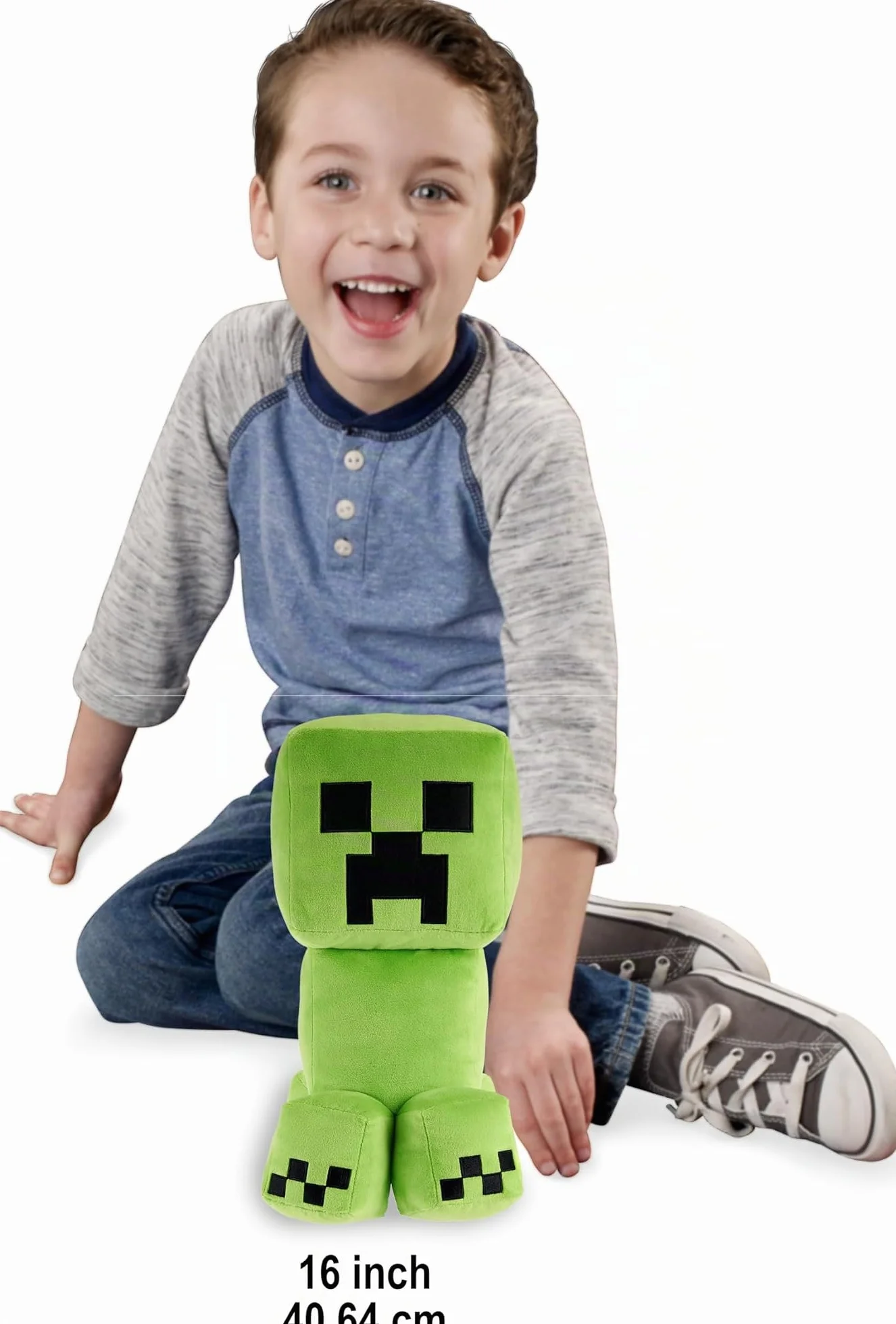 Mattel Minecraft Creeper Peluche géante 40 cm Design pixélisé HWD75