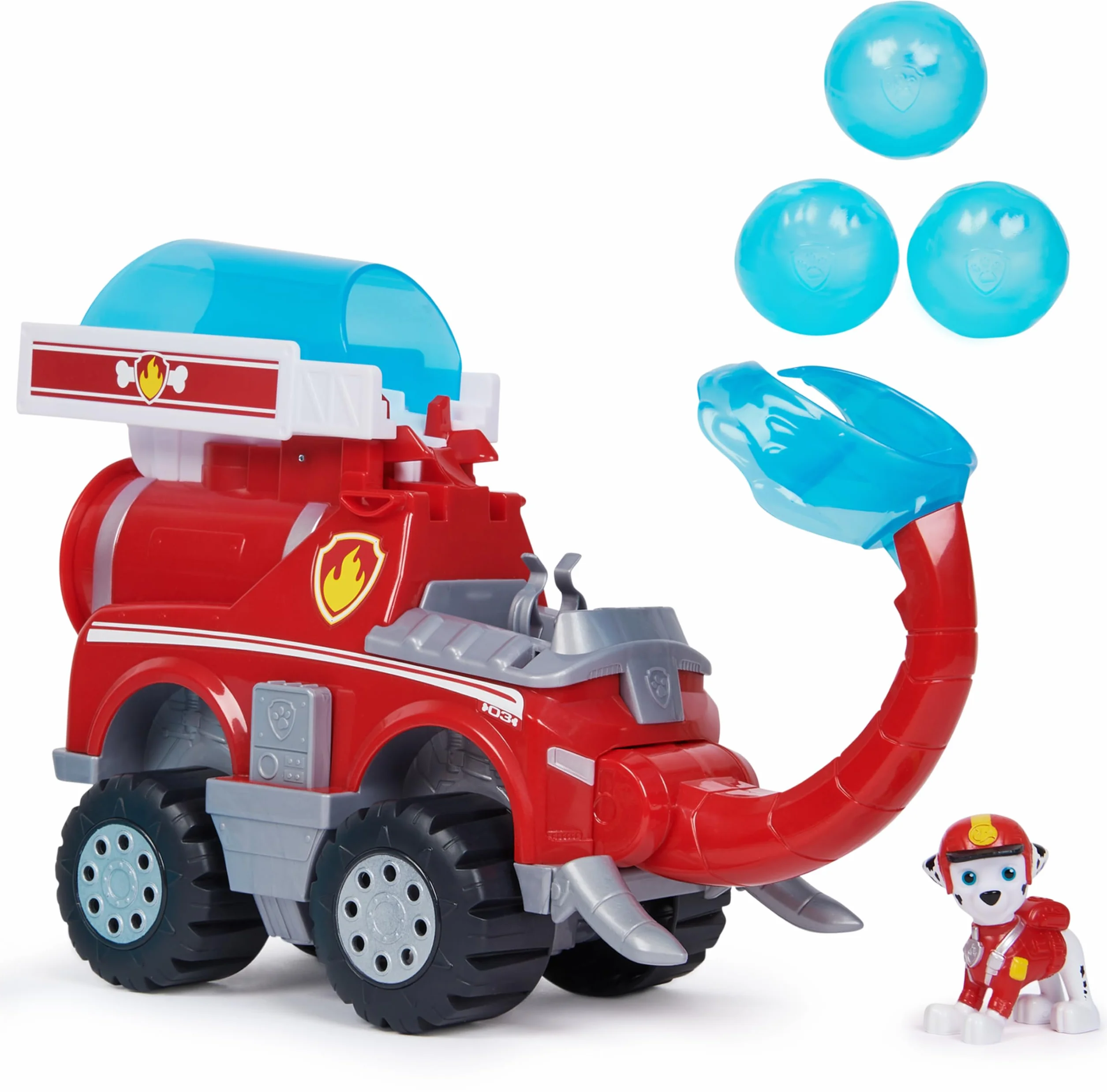 Paw Patrol Pat Patrouille Véhicule Deluxe Marcus Jungle Pups Voiture Figurine À Collectionner avec Projectiles Jouet Enfant 3 Ans Et +
