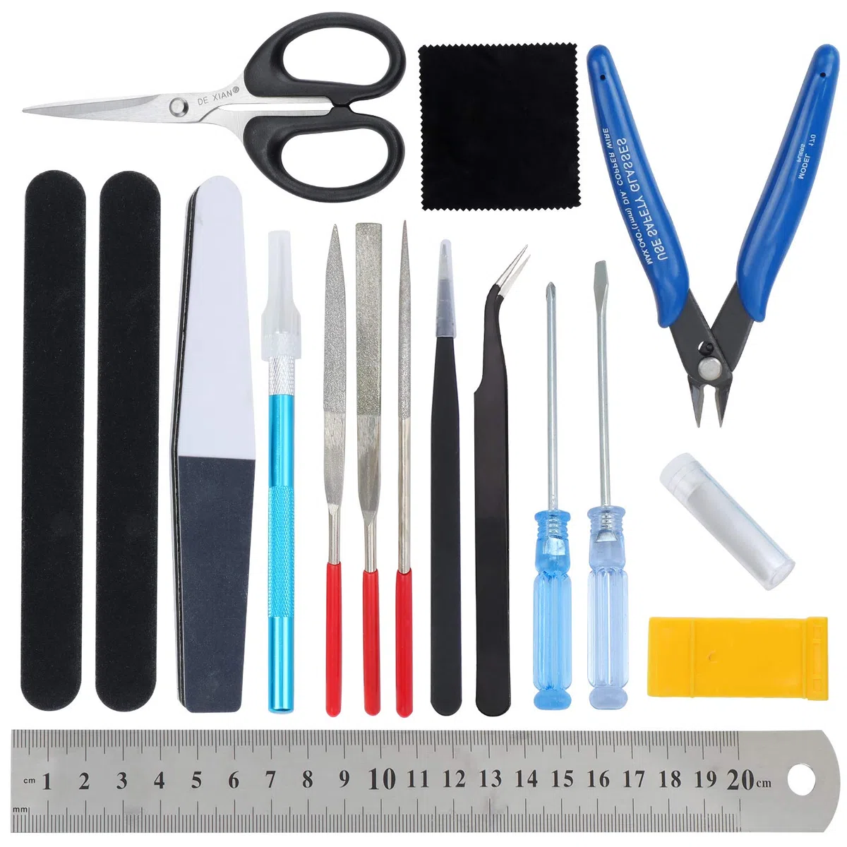 17PCS Gundam Modèle Outils Kit, Outils de Modélisme, Hobby Building Craft Set pour la Réparation et la Fixation de Modèles