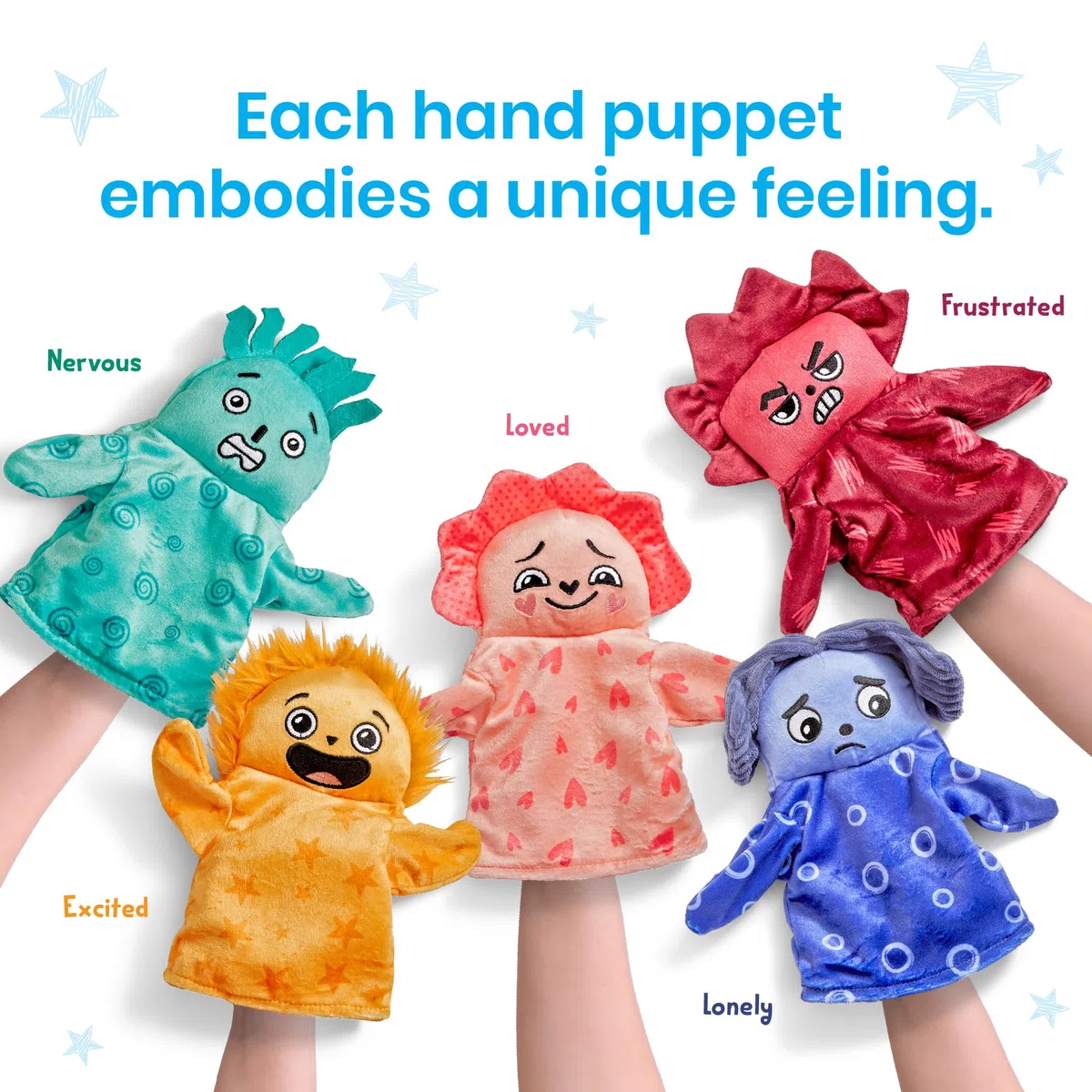 Learning Resources Marionnettes Feelings Family, dès 18 Mois, 5 émotions