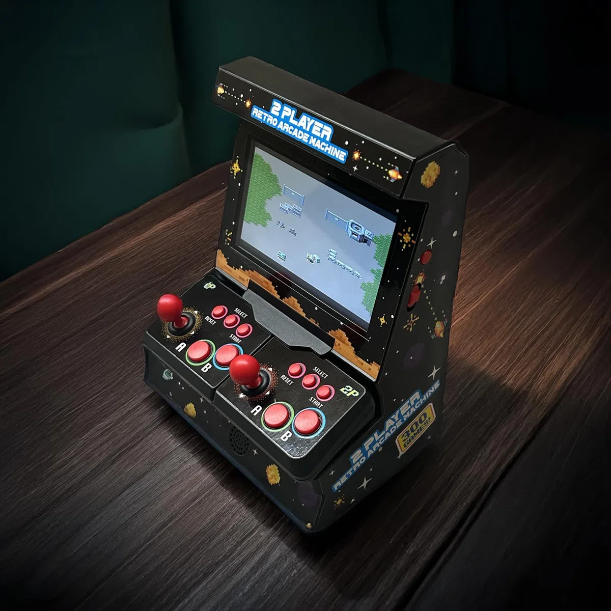 Mini Arcade Machine avec 300 Jeux rétro - 2 Joueurs sans Fil Arcade Machine Mini - Console de Jeu rétro de Poche avec Connexion TV & écran Couleur 4,3" - Mini Console de Jeu Portable