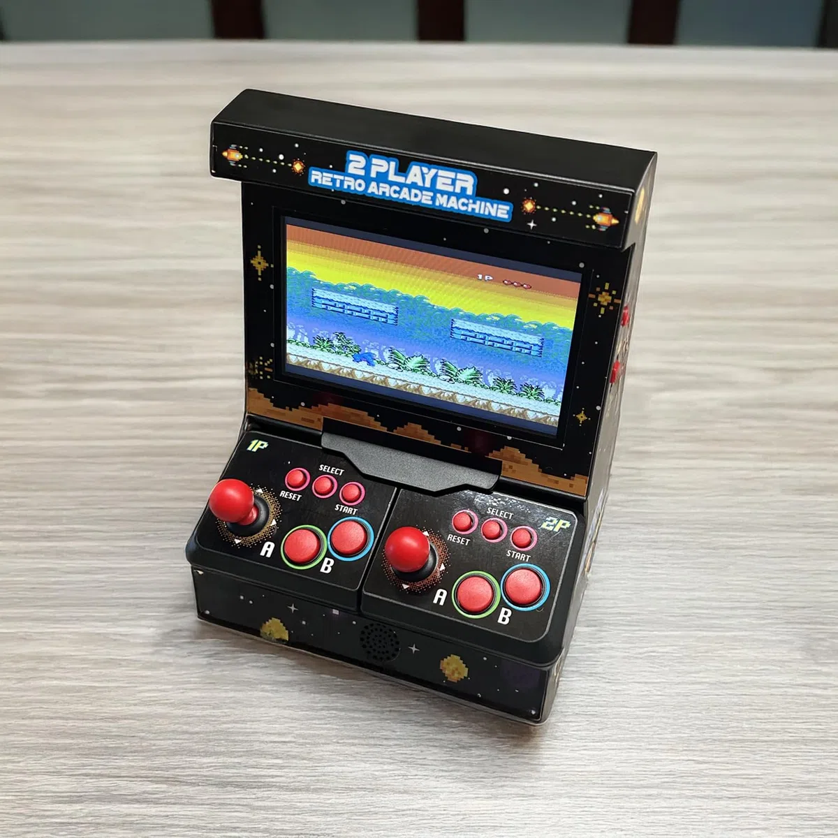 Mini Arcade Machine avec 300 Jeux rétro - 2 Joueurs sans Fil Arcade Machine Mini - Console de Jeu rétro de Poche avec Connexion TV & écran Couleur 4,3" - Mini Console de Jeu Portable