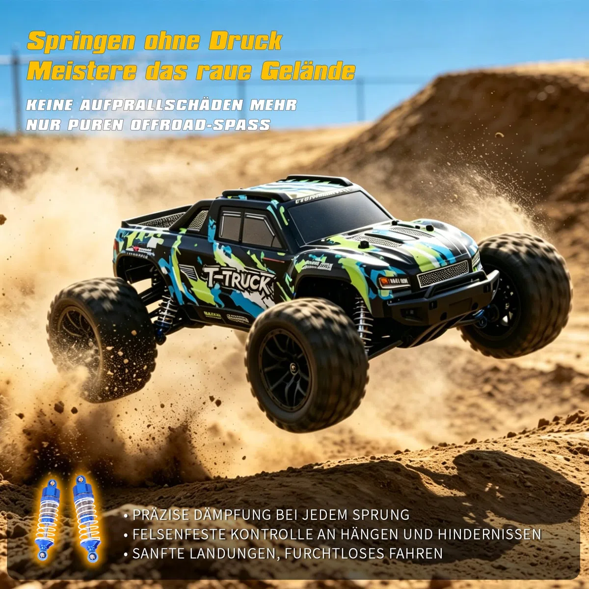 HAIBOXING Voiture télécommandée 1:18 sans balais, voiture RC 4WD 48 + km/h, haute vitesse, 2,4 GHz, voiture de course tout terrain, camion monstre télécommandé, pour enfants, adultes et enfants