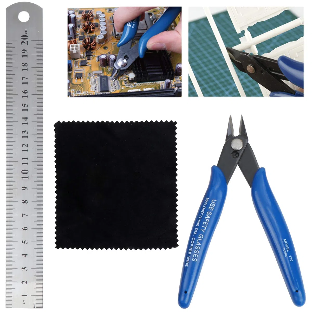 17PCS Gundam Modèle Outils Kit, Outils de Modélisme, Hobby Building Craft Set pour la Réparation et la Fixation de Modèles