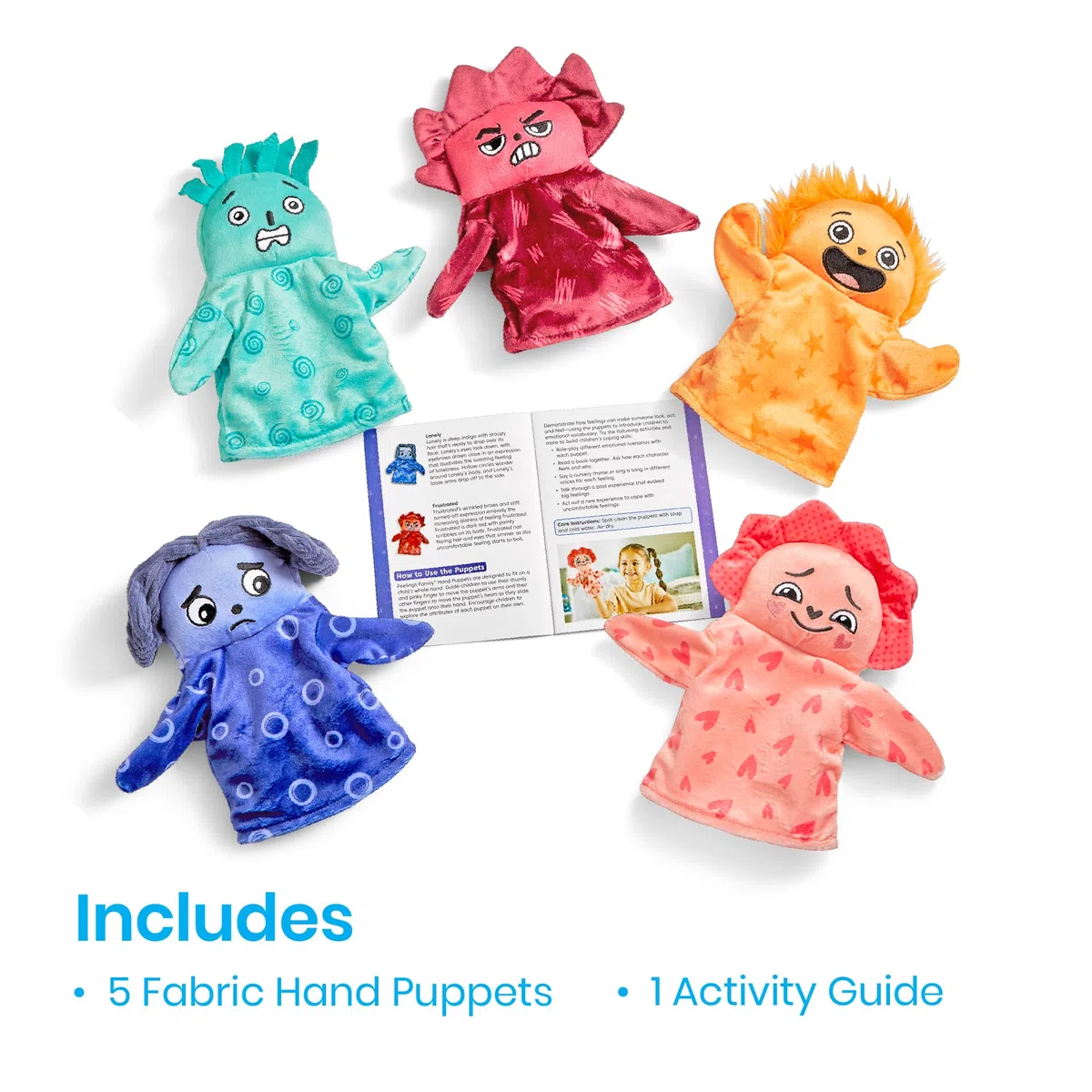 Learning Resources Marionnettes Feelings Family, dès 18 Mois, 5 émotions