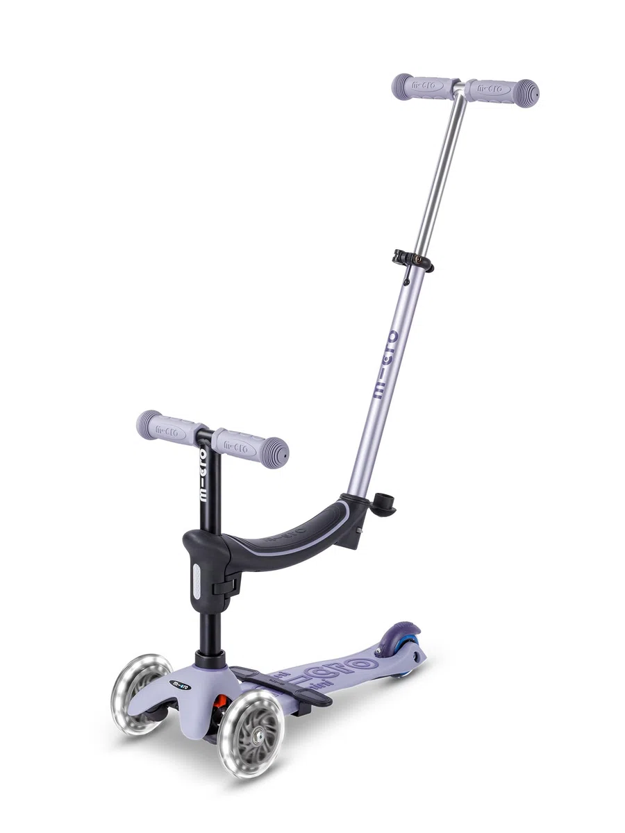 Trottinette évolutive Micro Mini2Grow 2.0 Lavande | LED